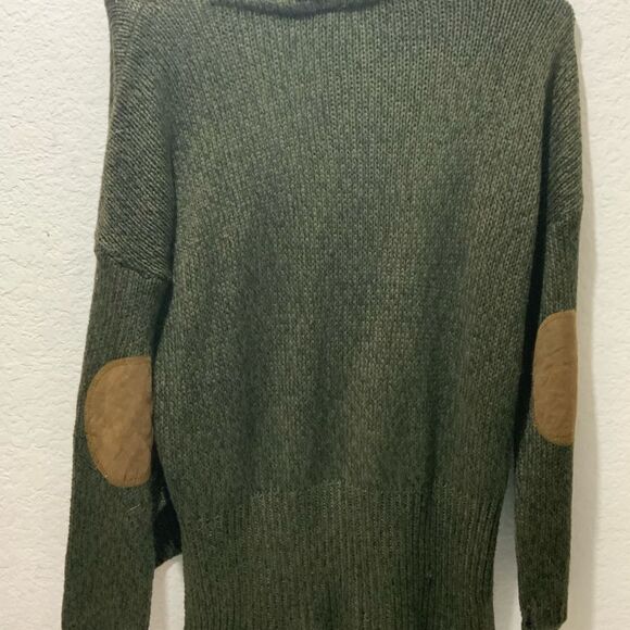 Razzle Dazzle sweater green with leather elbows New - Picture 5 of 9